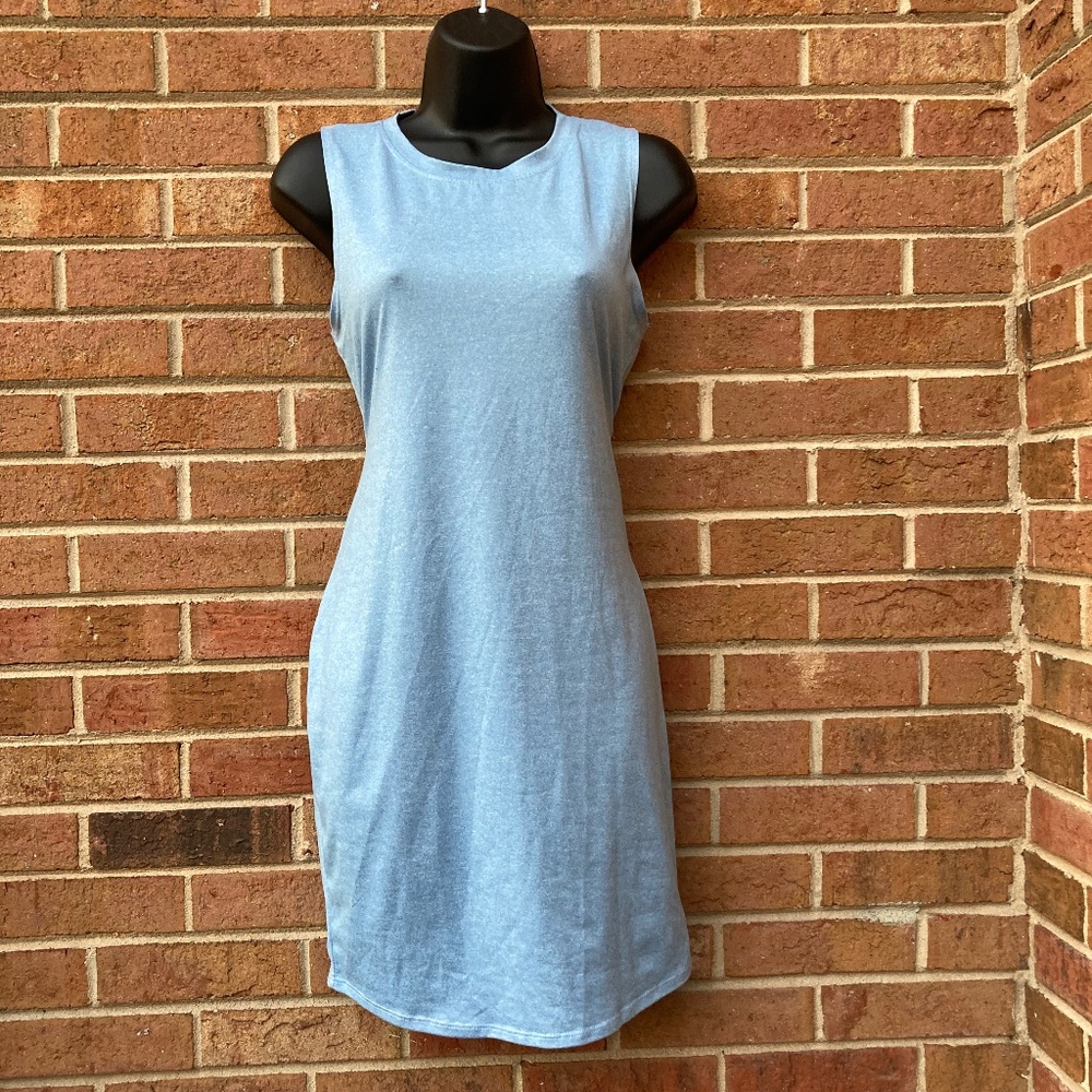 Pink Lily Sky Blue Tie-Front Mini Dress - Picture 5 of 12
